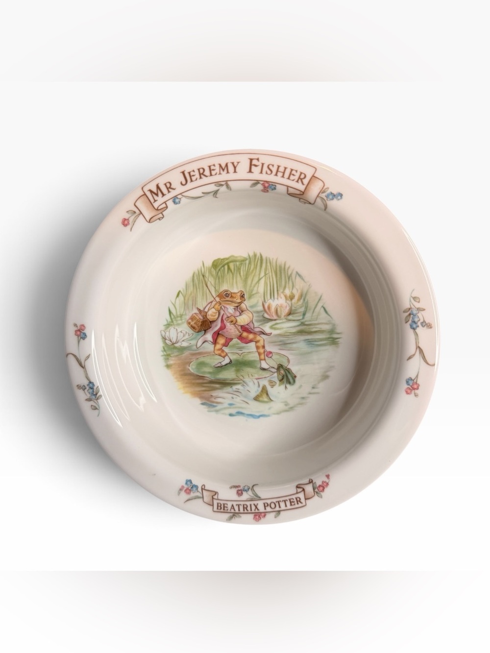 Beatrix Potter Mr Jeremy Fisher Royal Albert Bone China Bowls 6” Cereal Soup